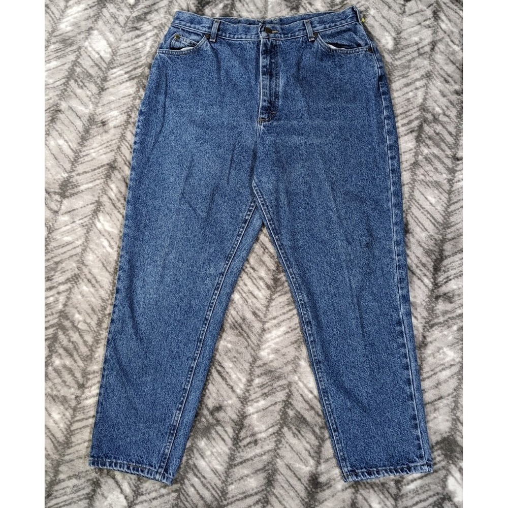 Vintage LL Bean Freeport Maine Womens 33x28 Relax Taper Mom Jeans Union Made USA